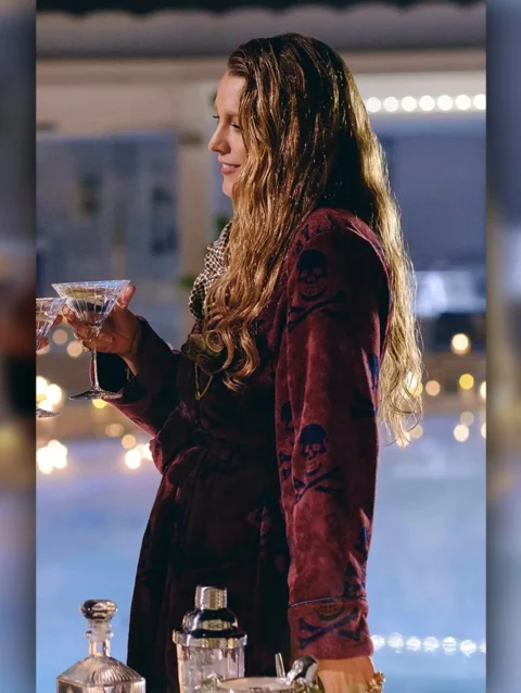 Another Simple Favour Blake lively Maroon Coat__1