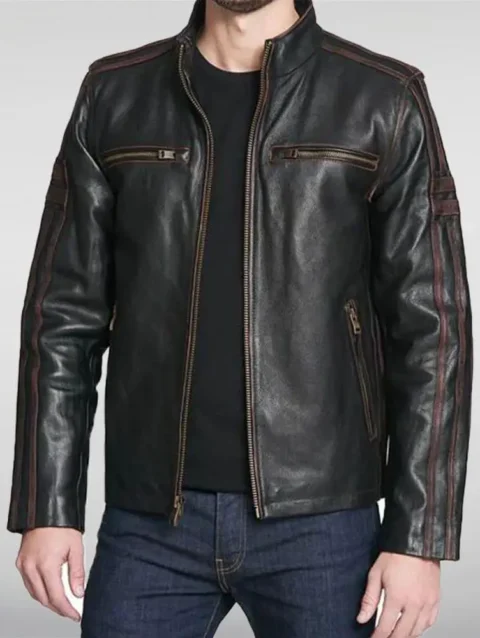 Black Rivet Leather Jacket