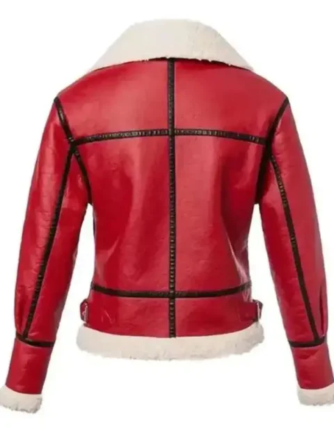 Christmas Red Shearling Jacket-1