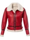 Christmas Red Shearling Jacket