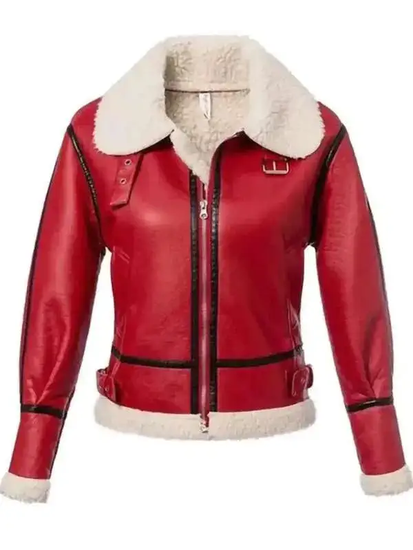 Christmas Red Shearling Jacket