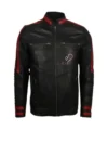 Valentine Day Couples Black Biker Leather Jacket