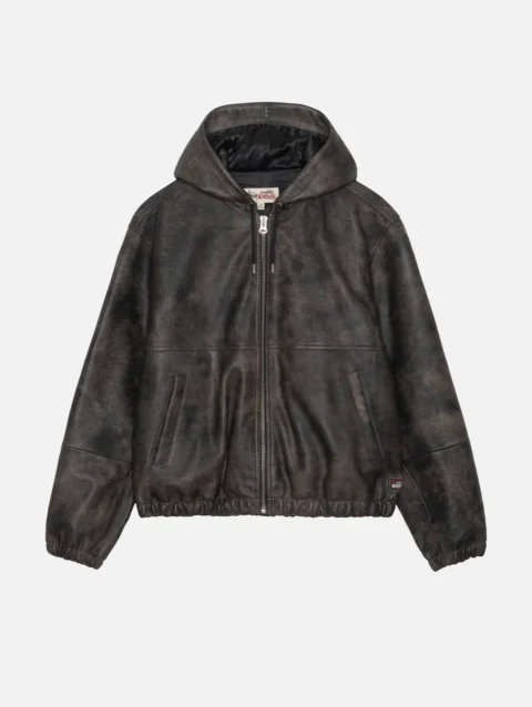 Work Jacket Stonewash Leather Jacket