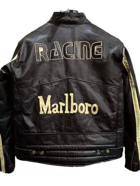 Marlboro Black Racing Leather Jacket-1