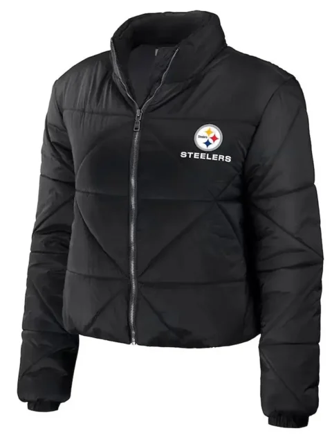 Pittsburgh Steelers Puffer Cropped Jacket